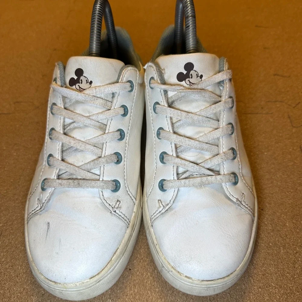 Disney Mickey Minnie Mouse Kids White Low Top Sneakers Size C4‎ Aldi 831674